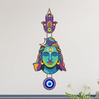 Artvibes Lord Shiva Evil Eye Wall Hanging for Home Temple & Entrance | Spiritual MDF Wall Decor | Meditation Room Vastu Wall Art for Living Room | Office & Main Door | Gift Item (WH_8587N)