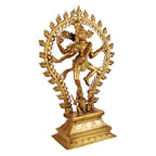 ARTVARKO Brass Metal Natraj Dancing Idol Murti Big Nataraja Shiva Statue for Home Decor Mandir Temple Showpiece Accesories Height 20 Inch.