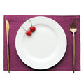 Khooti Jute Tablemats/Placemats Heat Resistant Set of 1 Piece, Table Mats for Dining Table, Kitchen, Coffee Table, Wedding Party | 12 x 18 inches / 30 cm x 45 cm | Wine Kafalo