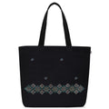 MASQ by Q-One Cute Genes Foldable Reusable Tote Bag for Women with Zip | College Bag for Girls | 100% Organic Canvas Tote for Shopping, Travel & Beach | (Border)