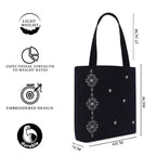 MASQ by Q-One Cute Genes Foldable Reusable Tote Bag for Women with Zip | College Bag for Girls | 100% Organic Canvas Tote for Shopping, Travel & Beach | (Urban)