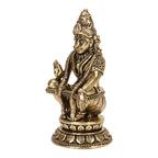 ARTVARKO Brass Lord Ayyappan Ayyappa Sabarimala Swamy Statue Idol Sculpture Blessing for Puja 4 Inch