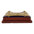 Glaxy Exports Handcrafted Brass Howrah Bridge Decorative Model, Golden, Traditional Indian Architecture, Table Top Display, 19x5x7 cm, Home Office Decor