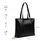 Fastrack PU Structured Tote Bag with Cut Work for Women, Girls and Ladies | College & Office Ready Tote Bag