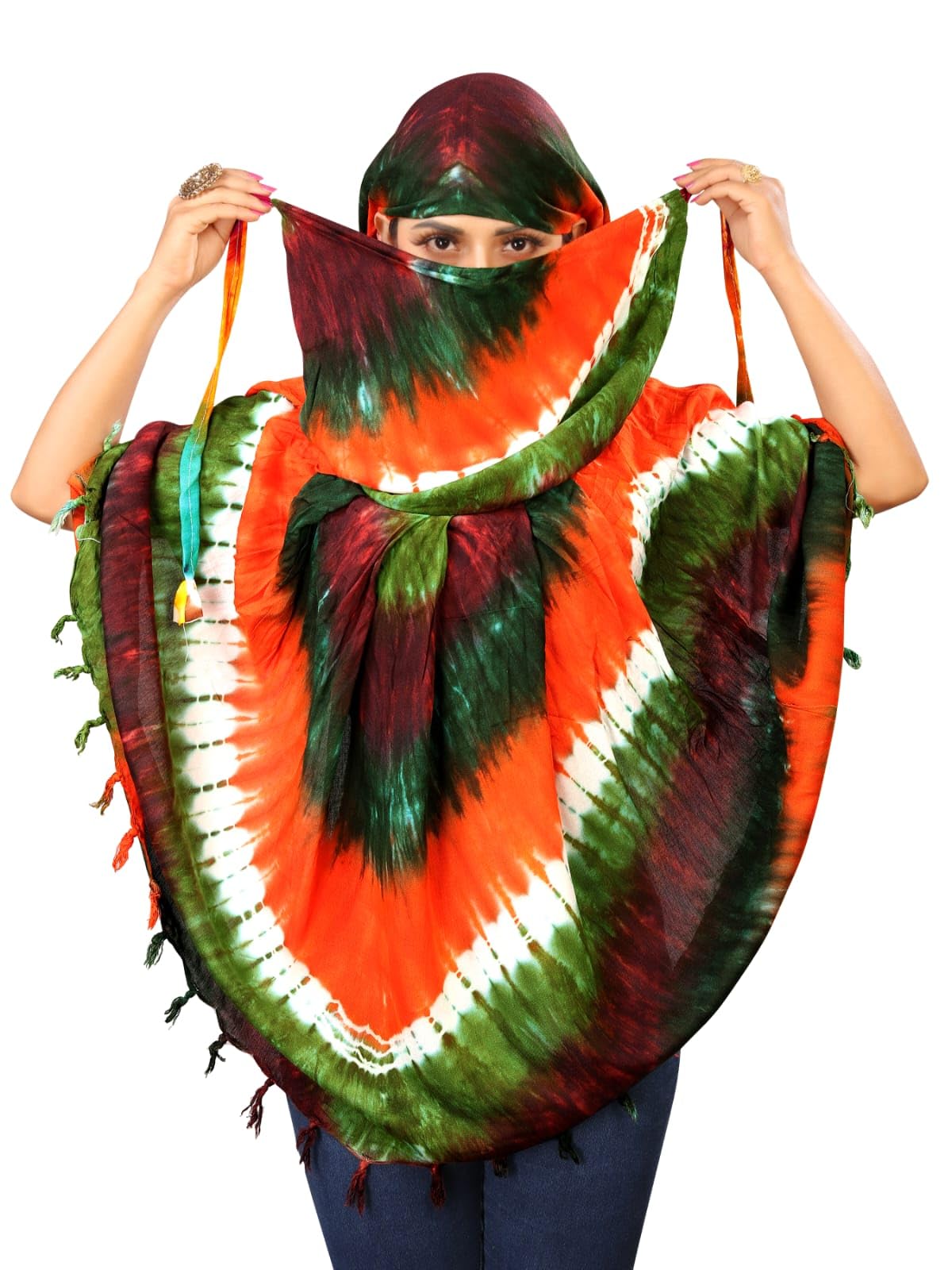 MURLIDHAR ENTERPRISE Pure Cotton Long Scarf Cum Mask With Sun Protection Cover Face Cotton Mask scarves (multi 55)