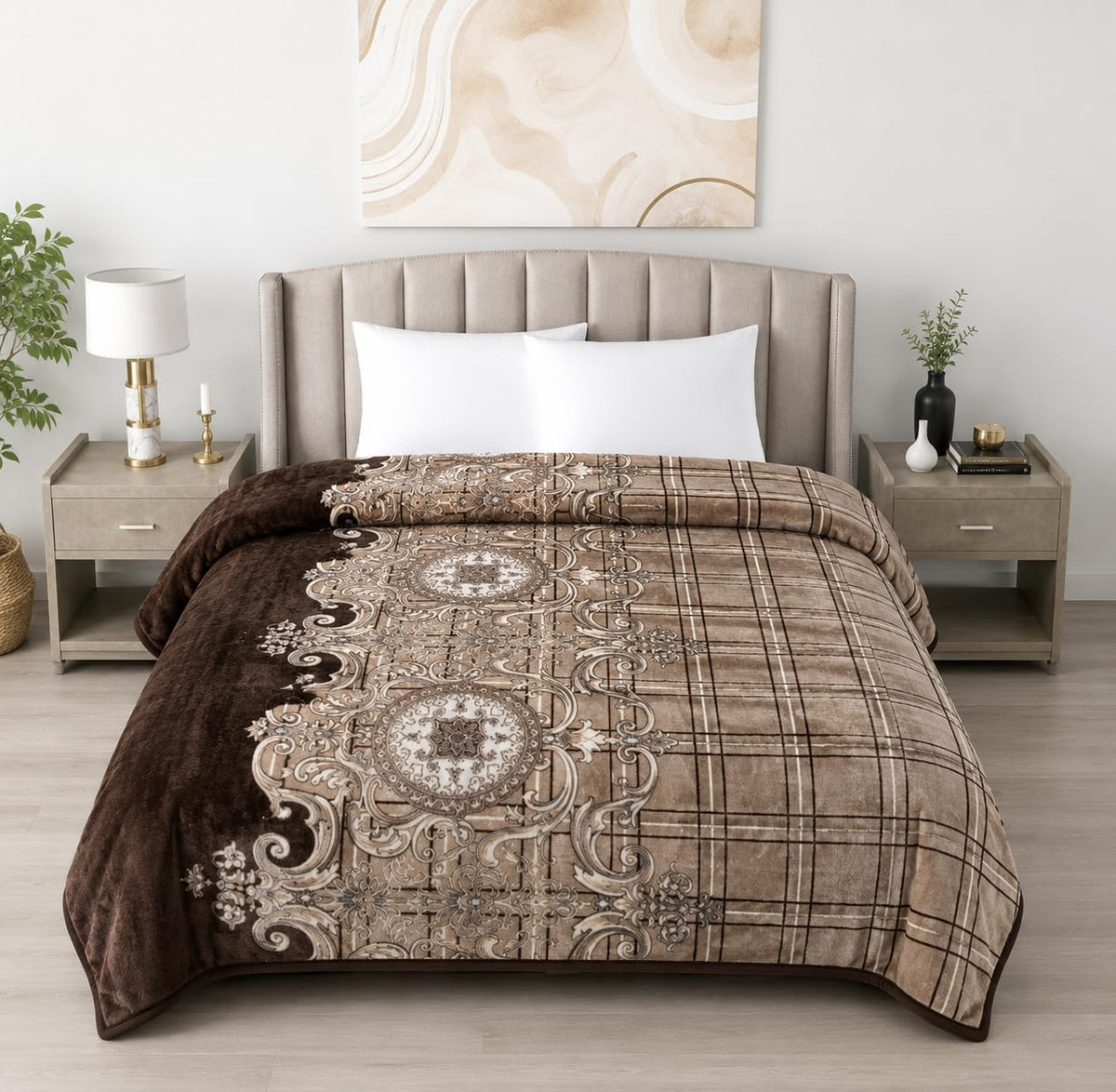 Gullivar Ultra Soft Flannel Printed Double Blanket 220x240 cm Kafalo