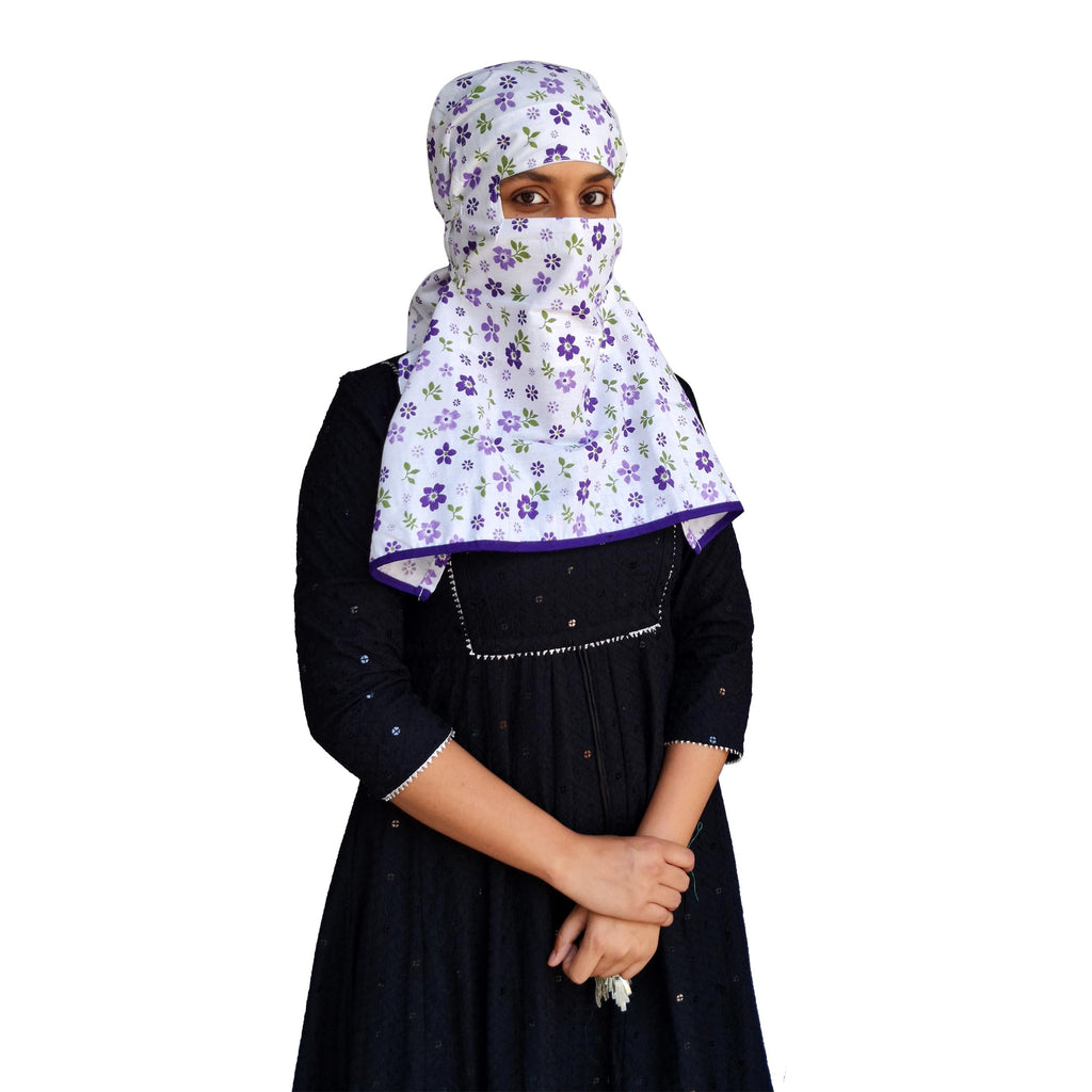 Switchon Women's Export Quality Cotton Multi Color Scarf Cum Hijab For 12 Yrs And Above (Purple)