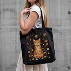 Kaigan Black Premium Tote Bag Printed Designed Canvas Tote Bags For Women, Ecofriendly Cotton Canvas Bag for Girls Tote bag For Shopping, College, Travel, Handbag For Unisex
