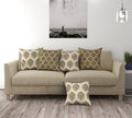 Trance Home Linen Cotton 16X16 In Cushion Covers Only For Sofa & Diwan, Throw Pillow, (16X16 In, 40x40Cm, Damask & Dori Forest Green), Set of 5