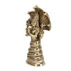 ARTVARKO Brass Serpent Snake Goddess Nag Kanya Naag Mansa Devi Handmade Patanjali Idol Murti Sculpture Statue Good Luck Charm 15 Inches