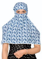 DEEPNYRA - LIVING STYLE Cotton Scarf Cum Mask Women Sunlight UV Protection for Female Light Blue