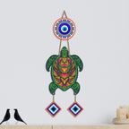 Artvibes Sea Turtle Evil Eye Wall Hanging for Home Entrance | Nazar Battu MDF Wall Decor | Lucky Vastu Wall Art for Living Room | Bedroom | Office | Balcony & Main Door | Unique Gift Item (WH_8539N)