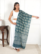 Gutthi Women's Cotton Stoles | Scarf Lightweight & Comfortable for All Seasons, Size (100X180 CM) (Green)