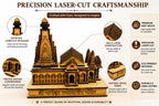 Premium Shri Nageshwar Jyotirling Temple Wooden Model 4 Inch