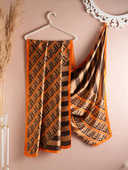 CrossKulture Printed Poly Silken feel Scarf Stole for Women | Stylish, Soft, & Lightweight | Satin Feel Neck, Hair, Head Scarf for Women (Colour_51)