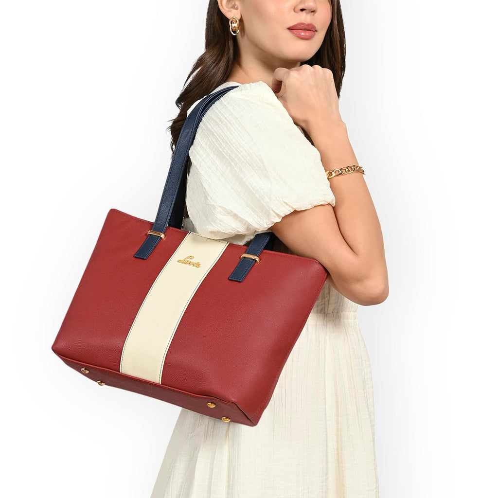Lavie Women's Kara Colourblock Tote Bag for Women | Tote Handbag for Work | Ladies purse | Stylish Shoulder Bag | Gift for Women