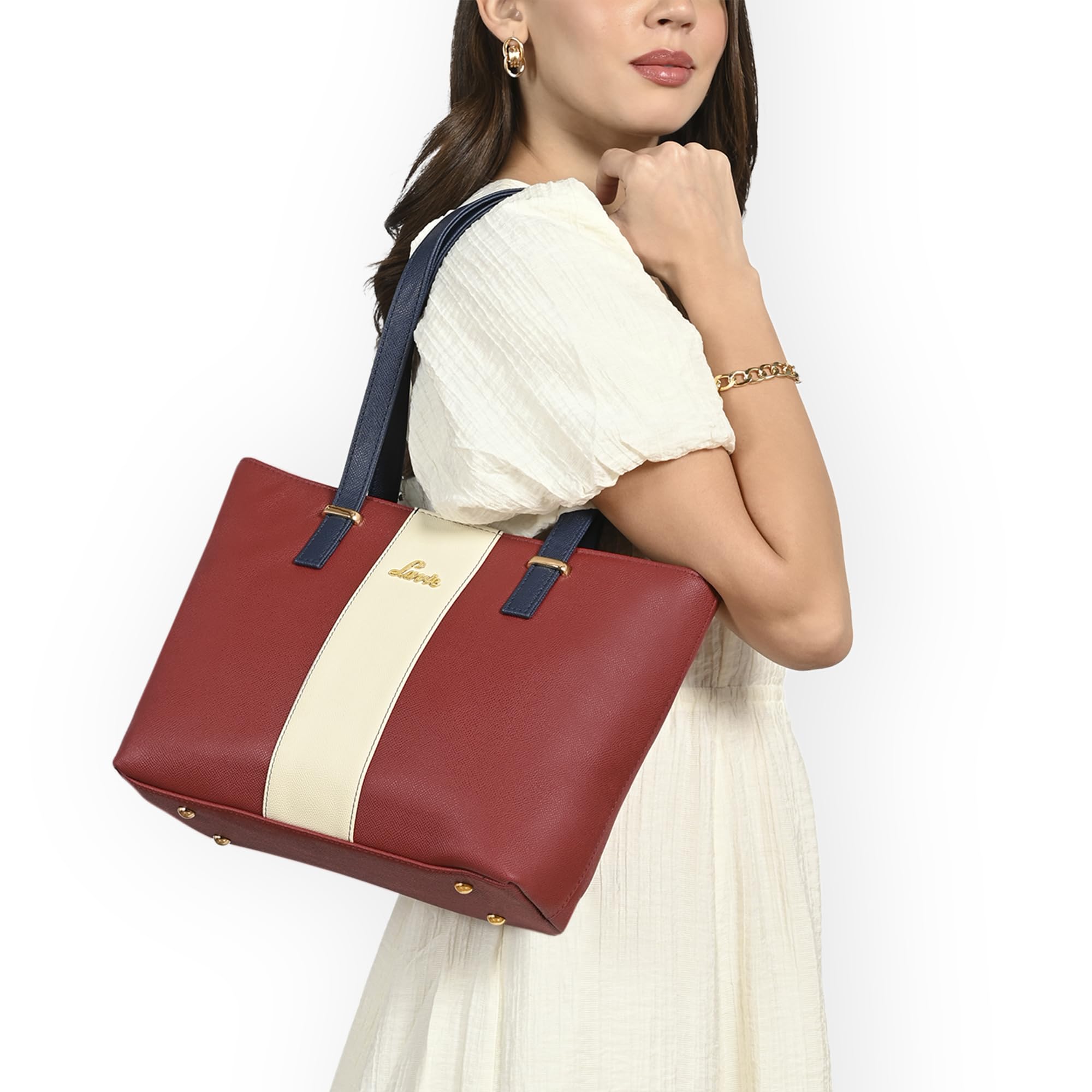 Lavie Women's Kara Colourblock Tote Bag for Women | Tote Handbag for Work | Ladies purse | Stylish Shoulder Bag | Gift for Women