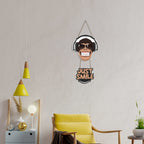Artvibes Monkey Smile Wooden Wall Hanger for Home Decor | Wood Decorative Items | Modern Decoration | Decoration Wall Hanging Items | Wall Art Print | Artworks Hangings | Unique Gift Items (WH_5707N)