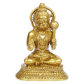 ARTVARKO Brass Lord Hanuman Murti for Home Puja Blessing Posture Idol Bajrangbali with Gada Statue for Pooja Gift Living Room Mandir Height 7 Inches