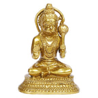 ARTVARKO Brass Lord Hanuman Murti for Home Puja Blessing Posture Idol Bajrangbali with Gada Statue for Pooja Gift Living Room Mandir Height 7 Inches