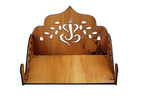 EXPRO Wooden Wall Mounted Pooja Mandir for Home & Office, Wooden Temple for Home Decor Hanging Pooja Stand for Idols | Height: 5 | DIY (Do-It-Yourself) (Height 5 | Ganesh Ji Design)