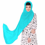 MyBatua Long Hijab in Breathable Soft Georgette large Head Wrap, Wholesale Price, 1pc Scarf HJ-020 (100x225 cm, Turquoise)