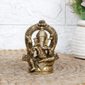 SVARUP Brass Ganesh Bhagwan Idol Ganesha Statue Ganpati Murti for Home Entrance Decor Diwali Puja Gift Height 4.5 Inch.