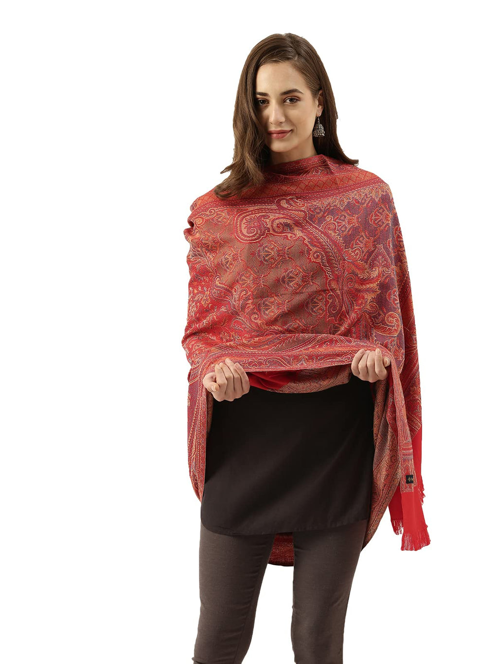 Pashmoda Women Antique Jamawar Shawl (Size: 101 X 203 CM)