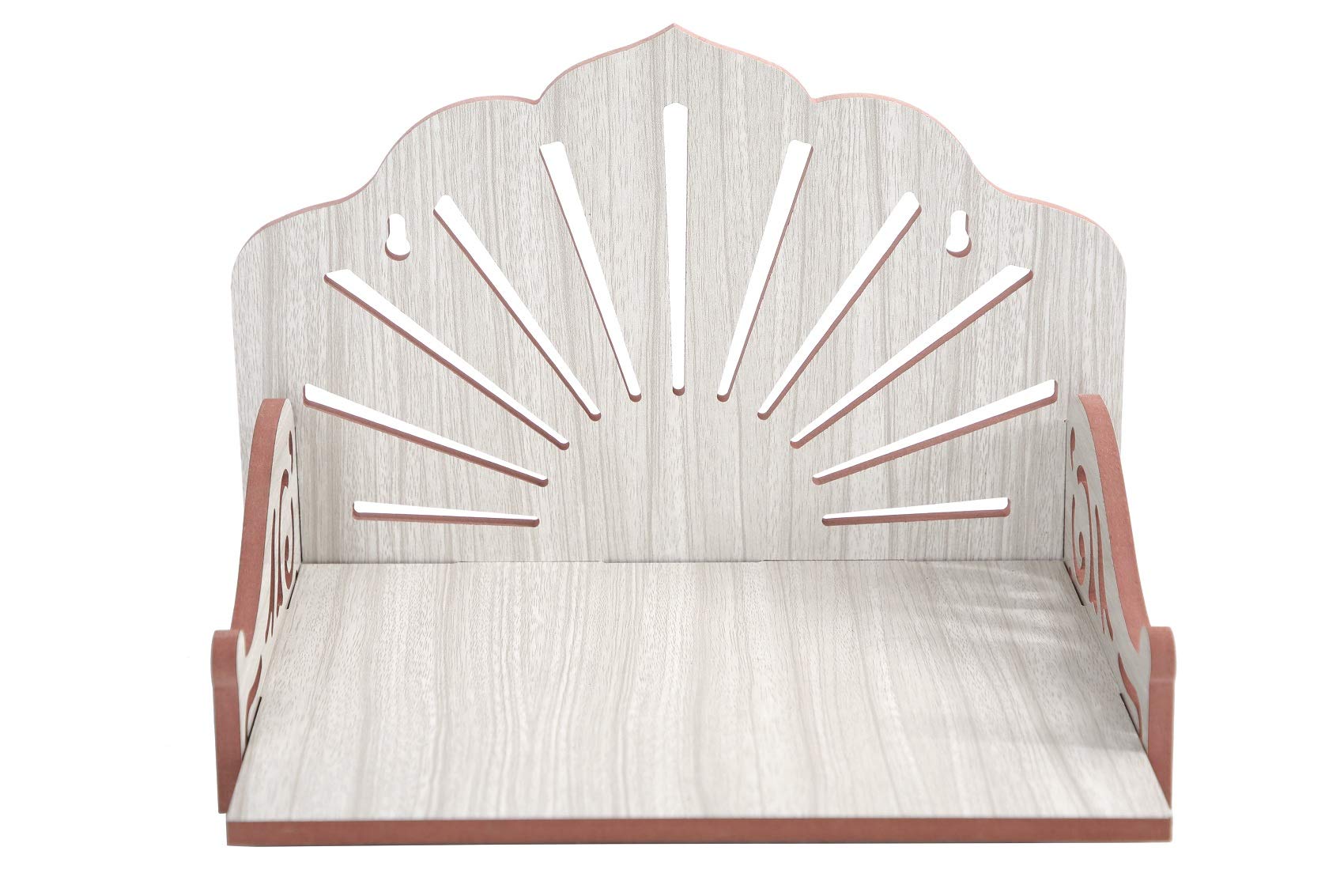VJ SONS Art and Craft Wooden Temple Beautiful Plywood Mandir Pooja Room Home Decor Office OR Home Temple (White)