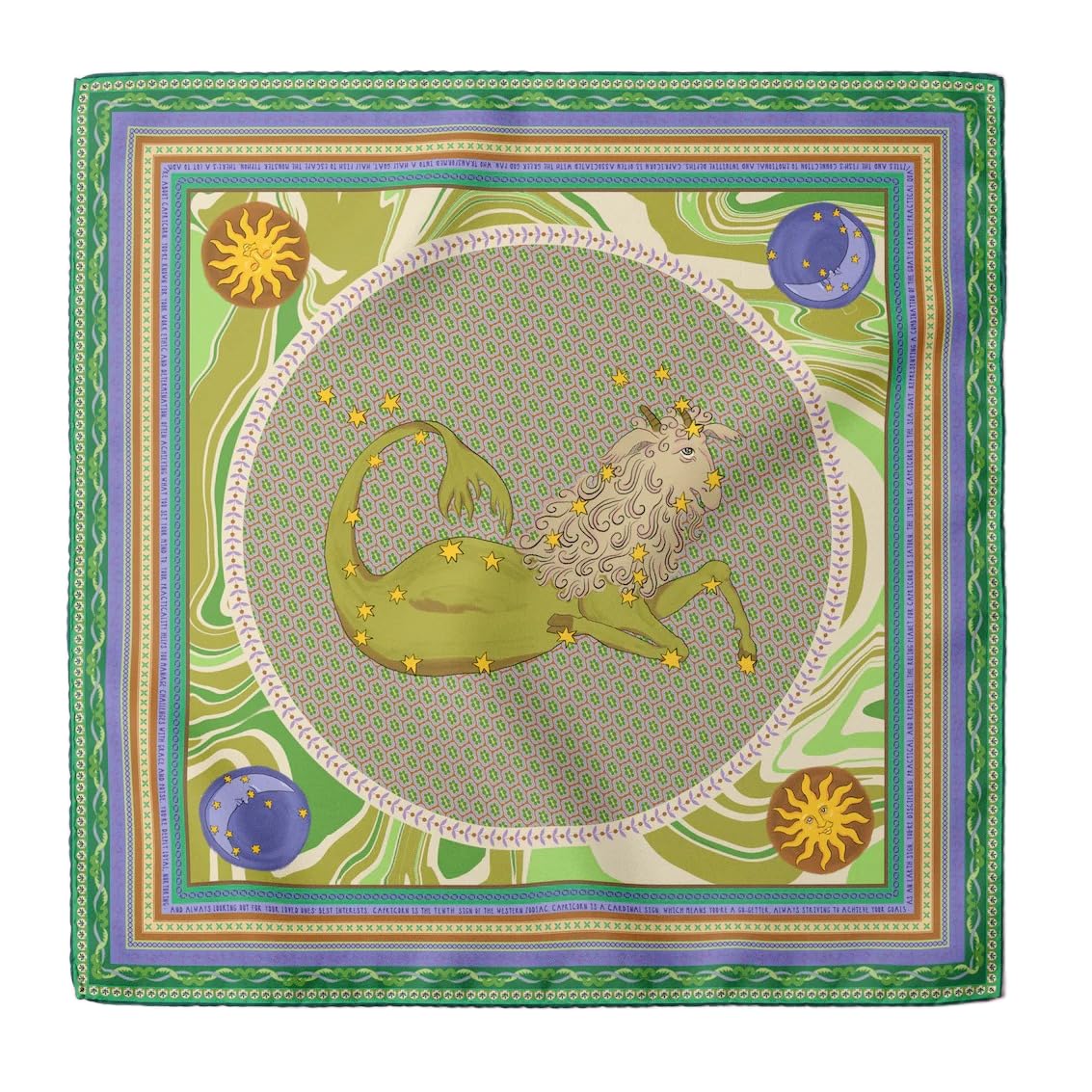 ULOS Women's Zodiac Signs Print Satin Scarf - Neck Scarf (Square) (22x22) (12 Designs)