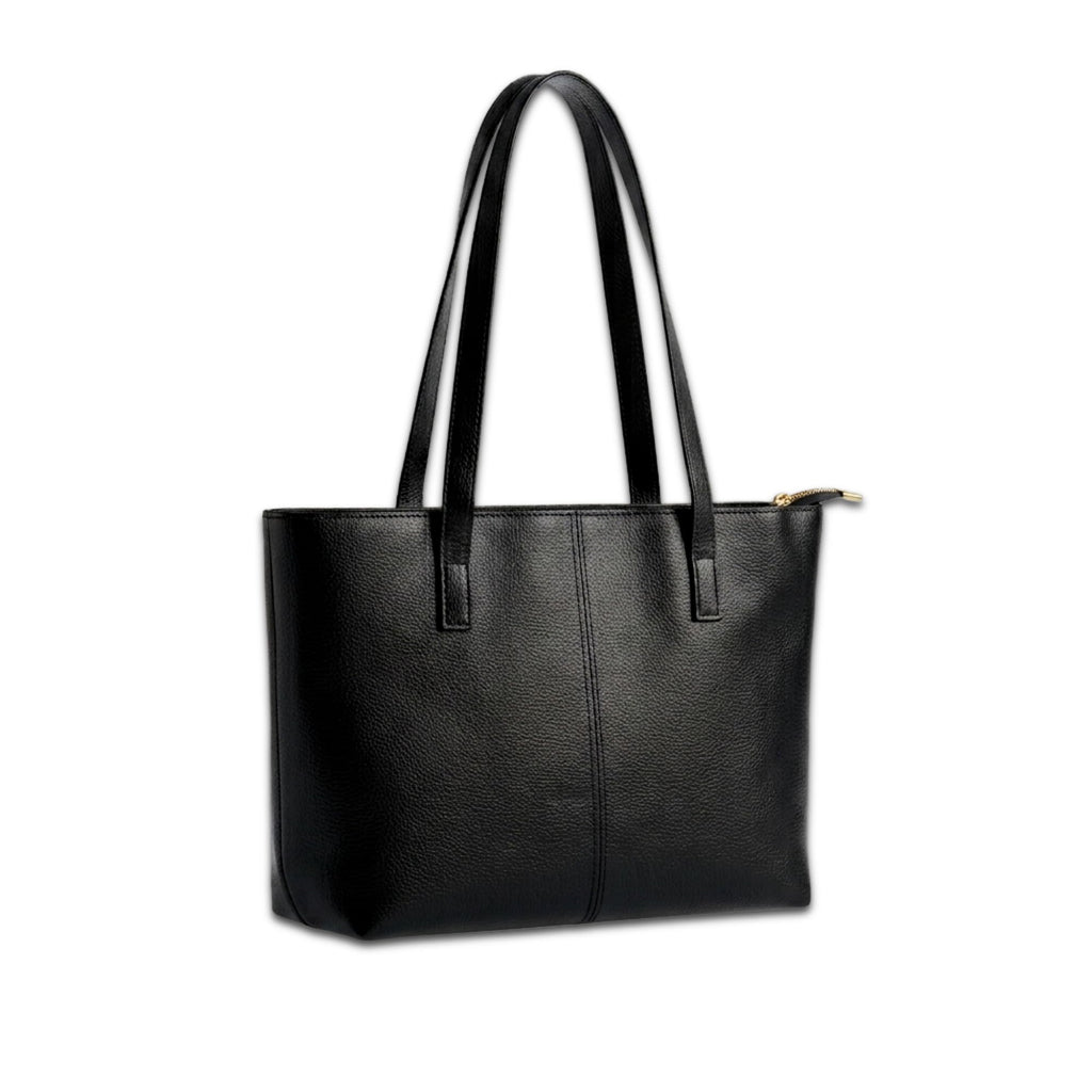 Nexeura Women's Stylish Black Tote Bag | Large Capacity PU Leather Shoulder Handbag | Elegant Office Bag for Girls & Ladies | Lightweight Daily Use Purse | Trendy Travel Work Bag for Women