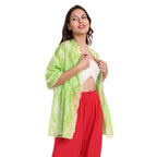 CrossKulture Light Green Cotton Scarf for Women | Lightweight & Long | Stole for Women - Stylish Tie-Dye Design | Neck Scarf, Hair Scarf, & Head Scarf for Women & Girls | All Season Accessory