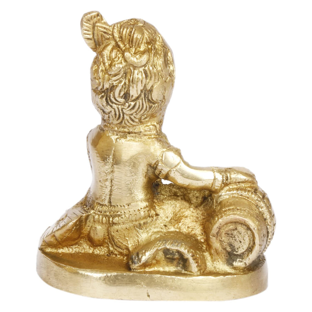 ARTVARKO Brass Krishna Makhan Chor Idol Sculpture Decorative Statue Figurine Showpiece.