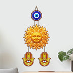 Artvibes Surya Dev Evil Eye Wall Hanging for Home Entrance Door Decor | Nazar Battu Protection Hanging for Living Room Bedroom Office | Vastu Positive Energy Decorative Gift (WH_85126N)