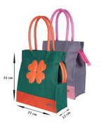 Foonty Exclusive Sunflower Daily Use Jute Lunch Bag(Combo of 2,Multicolor,FFFWB6015D)