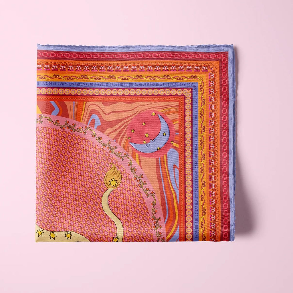 ULOS Women's Zodiac Signs Print Satin Scarf - Neck Scarf (Square) (22x22) (12 Designs)