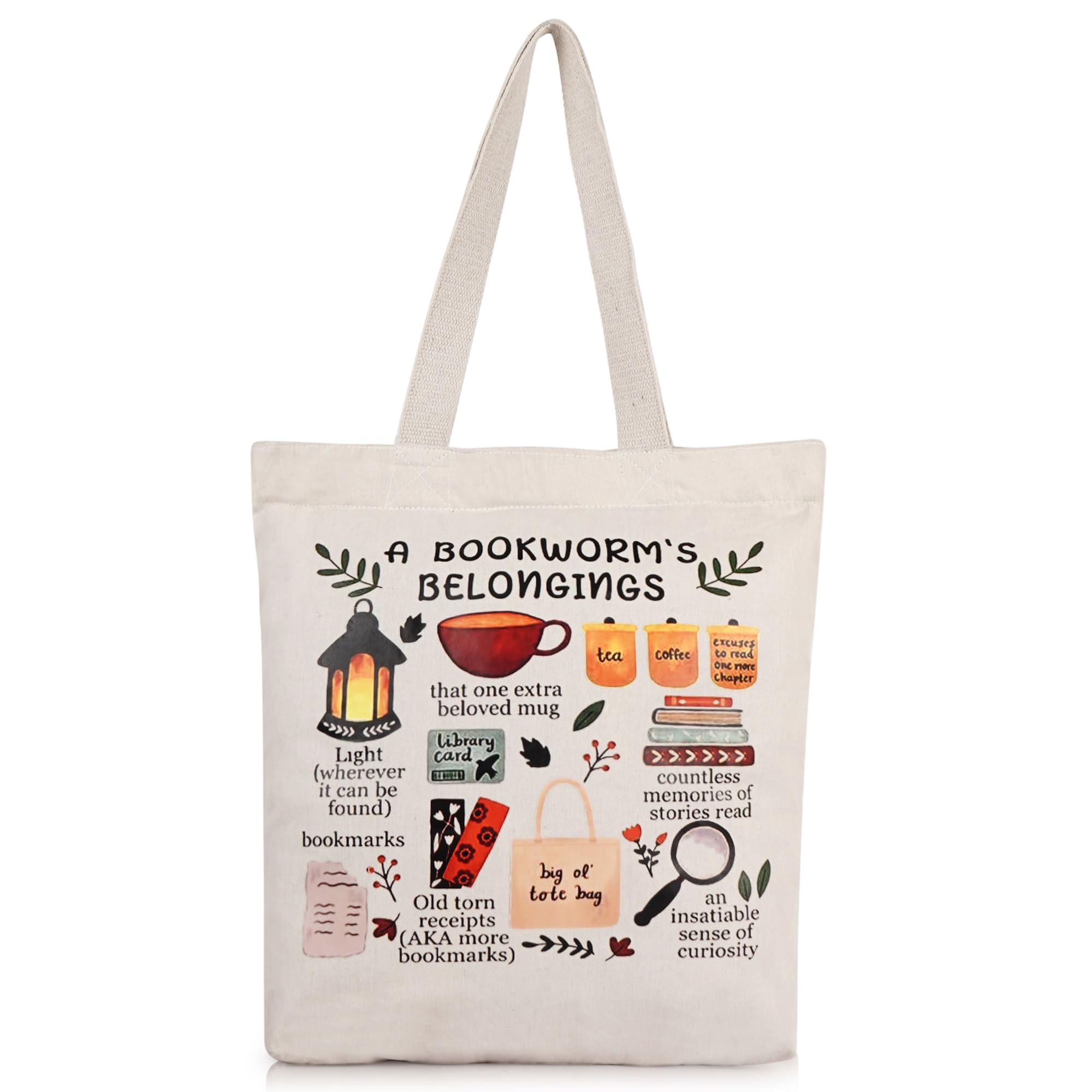 Half Moon Canvas Tote Bag Aesthetic Reusable Cotton Bags for Women Ladies Girls for School, College, Office, Travel Large Printed Design Eco-Friendly Shopping Bag for Everyday Use (Book Lover)