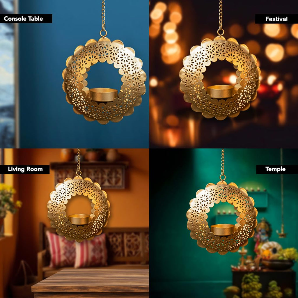 Ekhasa Hanging Tealight Candle Holder for Home Décor
