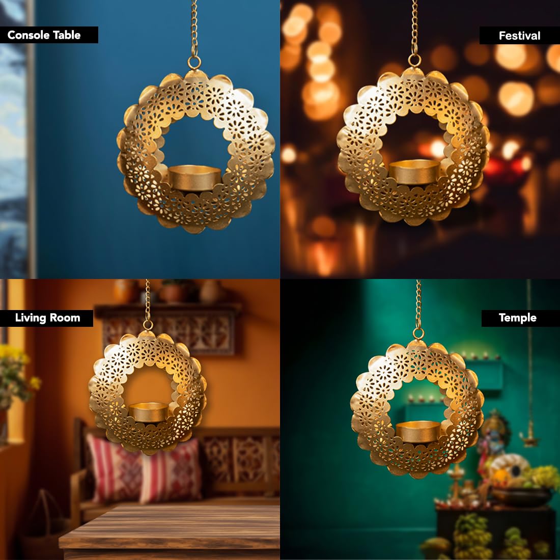 Ekhasa Hanging Tealight Candle Holder for Home Décor