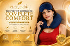 Vissco Tra-Well Ergonomic Memory Foam Neck Pillow with Gel Eye Mask Travel Neck Pillow for Sleeping Cervical & Orthopedic Support Contoured Design for Men & Women