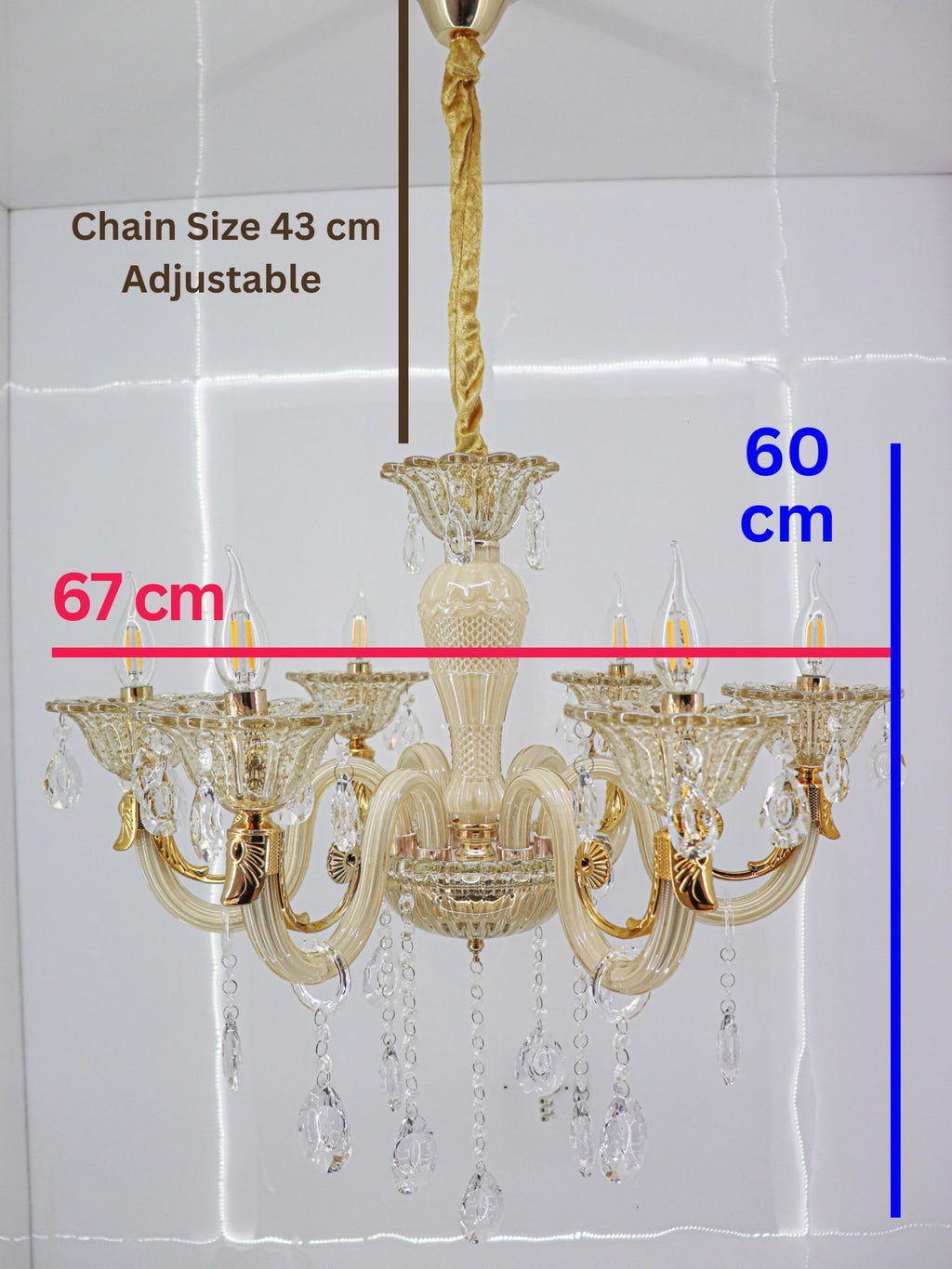 swanart Chandelier Modern K9 Crystal Chandelier Lighting, Clear Crystal Ceiling Light Fixture Pendant Lamp for Dining Room Bathroom Bedroom Livingroom