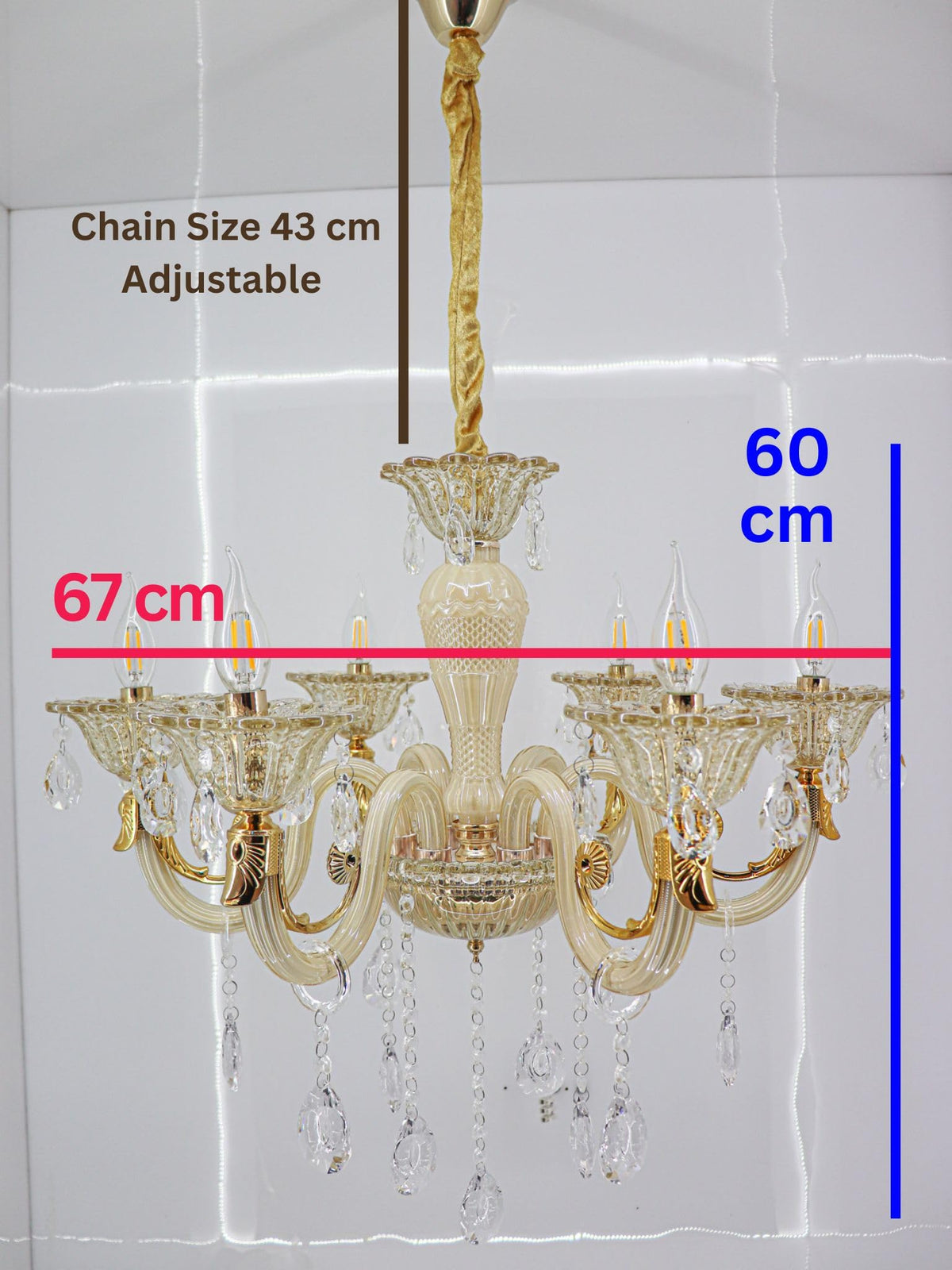 swanart Chandelier Modern K9 Crystal Chandelier Lighting, Clear Crystal Ceiling Light Fixture Pendant Lamp for Dining Room Bathroom Bedroom Livingroom