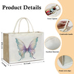 DOIUCRO Tote Bag For Women Aesthetic Tote Bag Sturdy Cloth Cotton Totes Bag for Shopping, Grocery - B, Off-white, One Size