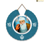 Artvibes Guru Nanak Dev Round Shape MDF Wooden Wall Decor Items | Spiritual Decor Items | Wall Art Paintings | Wall Sculpture | Signs & Plaques| Stylish Modern Decor Item | Gift Items (WH_9805N)