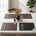Upaado Premium Double-Sided PU Leather Placemats Set of 4 | Reversible Brown & Black Table Mats | Waterproof, Heat Resistant Dining Mat | Easy to Clean Non-Slip Placemats | 45 x 30 cm Kafalo