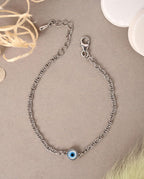 Clara 925 Silver Evil Eye Chain Adjustable Bracelet Gift for Women & Girls