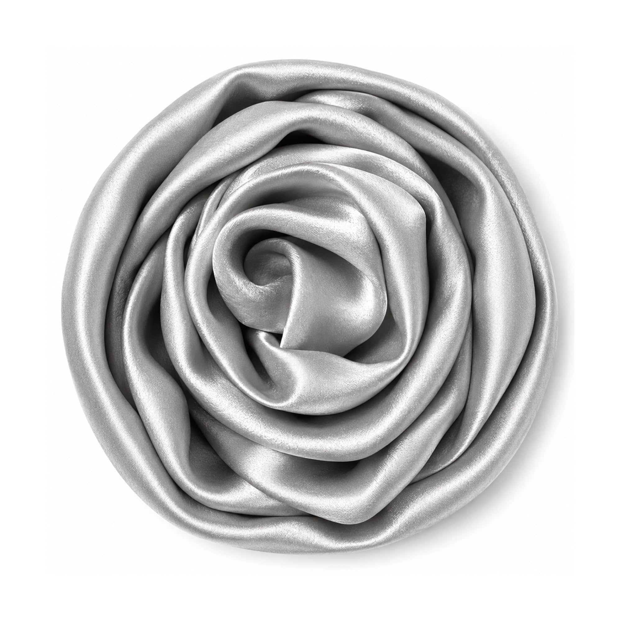 Leaf & FEATHER™ Muna Satin Hijab Scarf for Women | 200 x 70 cm | Silky Smooth & Lightweight | Daily and occational wear (Silver)