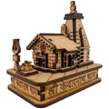 ANI DIVINE Kedarnath Temple The Place of Light in Wood Miniature Small | Hand Crafted Wooden Temple for Gifting, ShowPiece, Temple