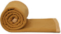 Huemic Modern Check All Season Polar Fleece Single Bed Blanket, 60X90 Inches - Camel, 300 TC Kafalo
