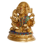 ARTVARKO Panchmukhi Bajrangbali Lord Hanuman Brass Idol for Spiritual Protection Showpiece Statue for Home Office and Gifting Height 7 Inches
